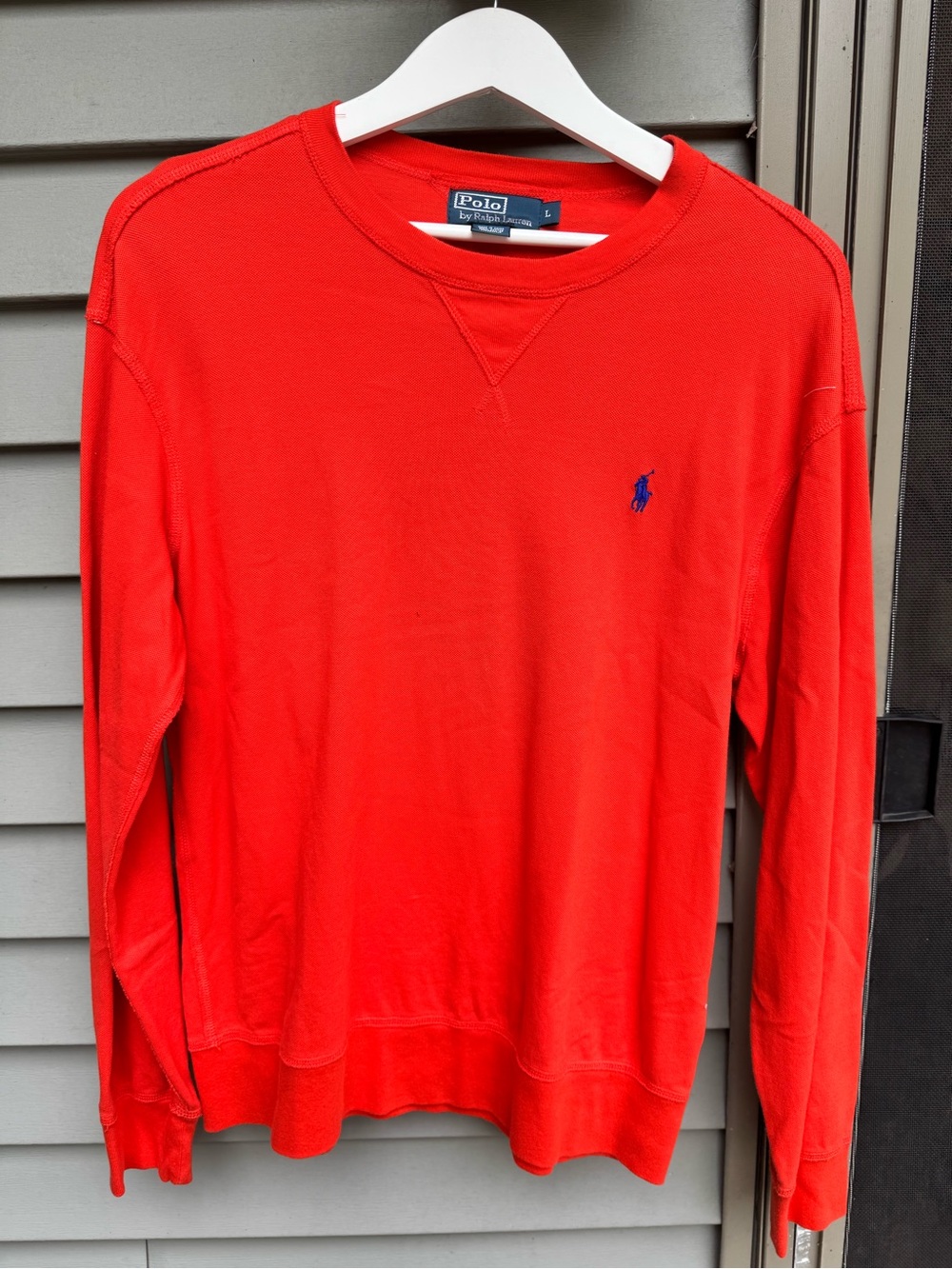 Polo by Ralph Lauren Men's Cotton Crewneck Sweatshirt Red Size Large